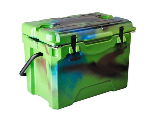 OEM 25QT Roto portatif a moulé la boîte d'articles de pêche extérieure de glace de glacière
